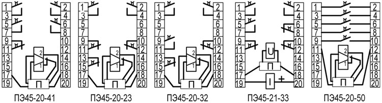 ПЭ45 - схемы подключения